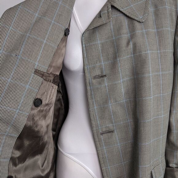 Vintage Aquascutum wool blend houndsthooth coat - Picture 6 of 15